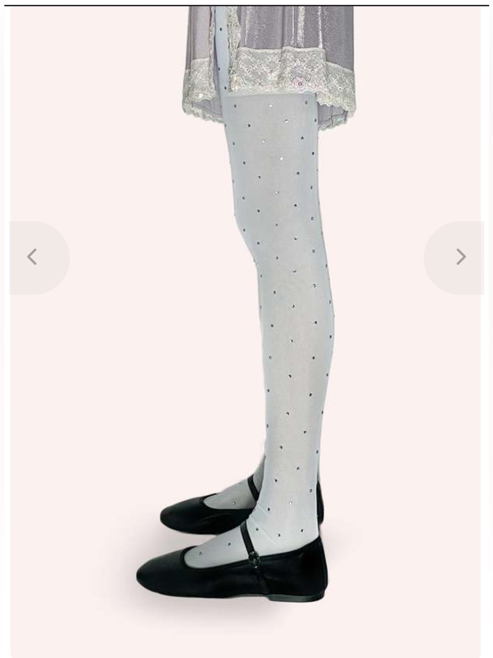 NWOT Anna Sui Baby Blue Rhinestone Tights - Picture 2 of 9